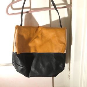 Leather look soft handbag with matching mini purse